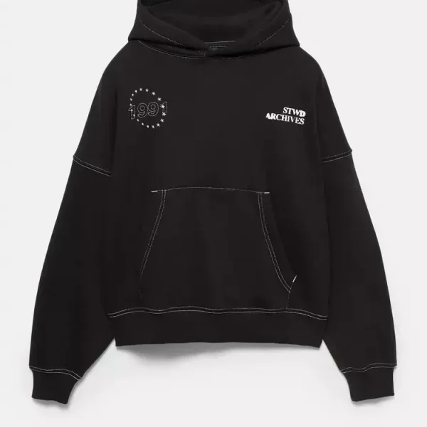 Sudadera negra capucha STWD